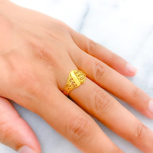 Dressy Marquise Leaf Ring - Image 2
