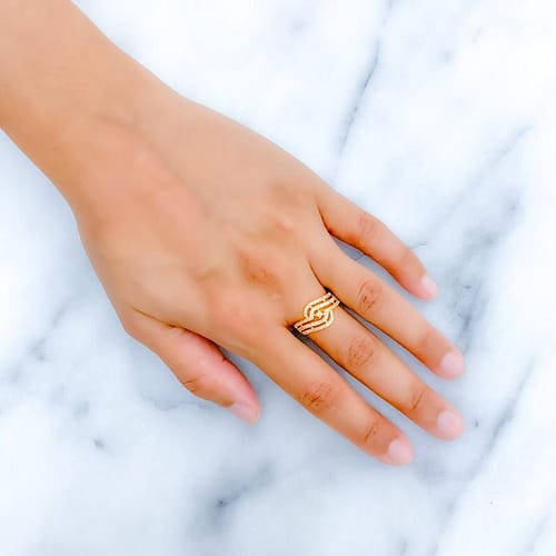 Stunning Halo Flower Ring - Image 4