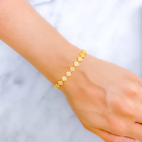 Fancy Clover CZ Bracelet