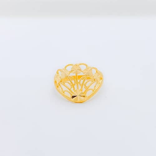 Dainty Bright Heart Adorned Ring
