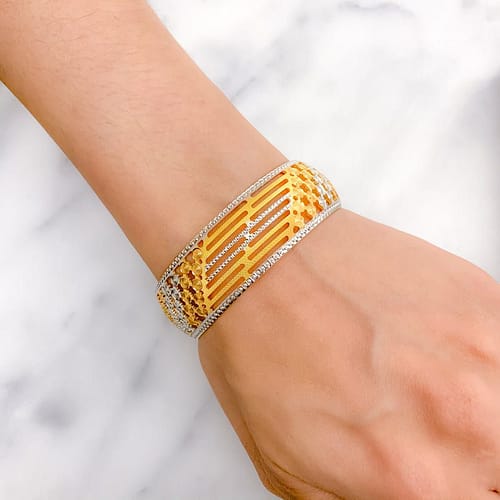 Sophisticated Twotone Bangle - Image 6