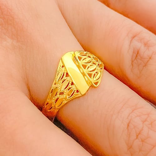 Dressy Marquise Leaf Ring - Image 3