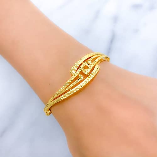 Modern Omega Bangle Bracelet