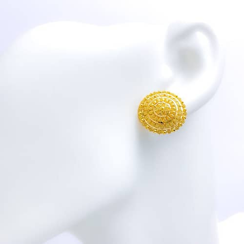 Refined Textured Top Earrings - Image 3