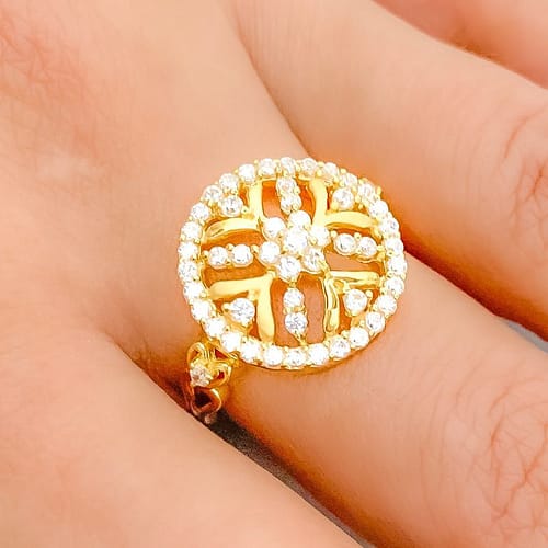 Stunning Halo Flower Ring - Image 3
