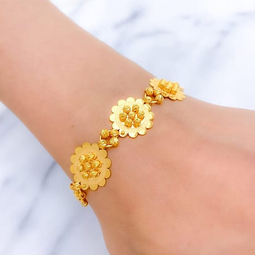 Elevated Floral Beaded Bracelet - Image 2