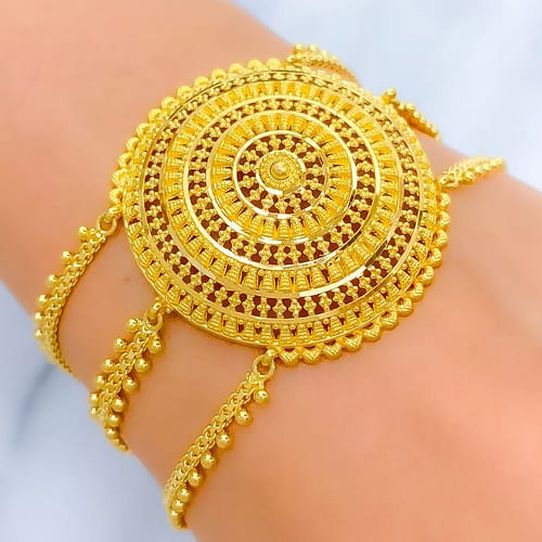 Royal Beaded Dome Statement Bracelet