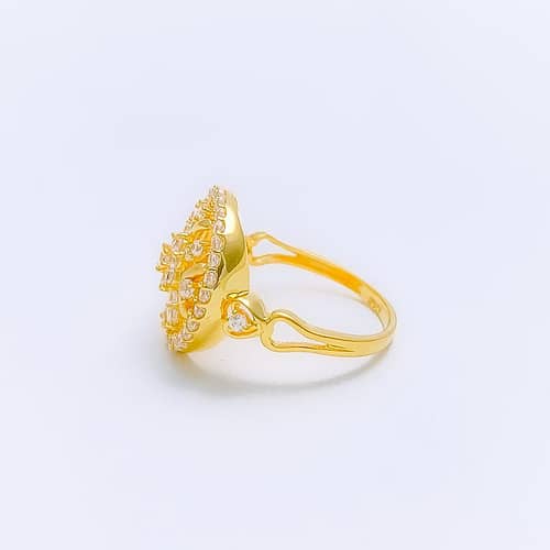 Stunning Halo Flower Ring