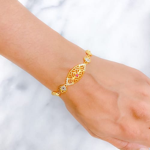 Jazzy TwoTone CZ Bracelet - Image 3