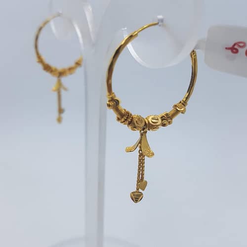 Hoops Style Gold Bali Pair - Image 2