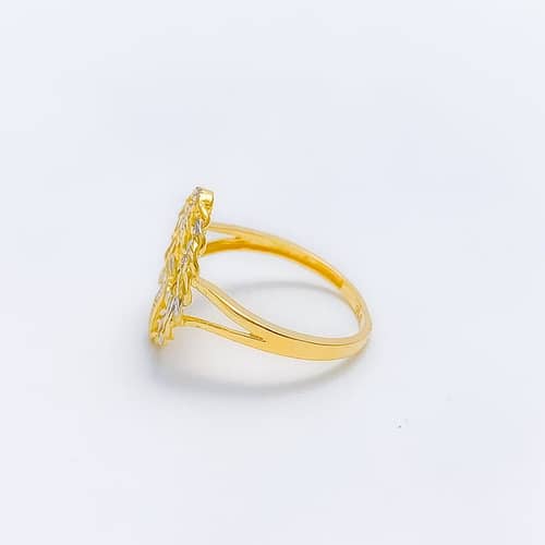 Shiny TwoTone Chain Link Ring - Image 2