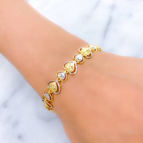 Bright Dressy Open Heart Bracelet