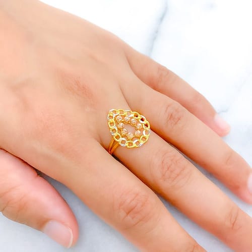 Plush Beaded Pear Ring - Image 2
