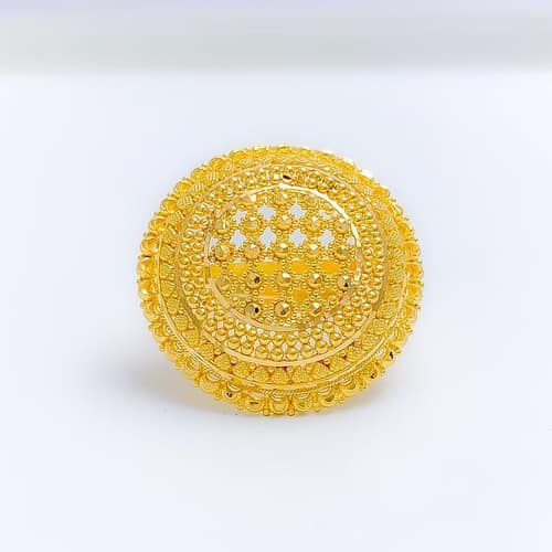 Luscious Detailed Beaded Dome Ring