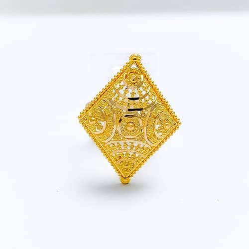 Opulent Geometric Mandala Ring