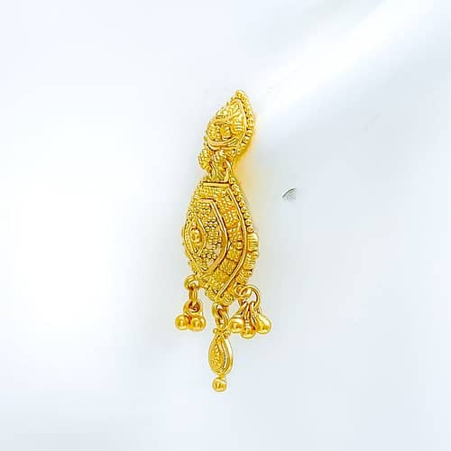 Traditional Beaded Hanging Earrings - Image 3