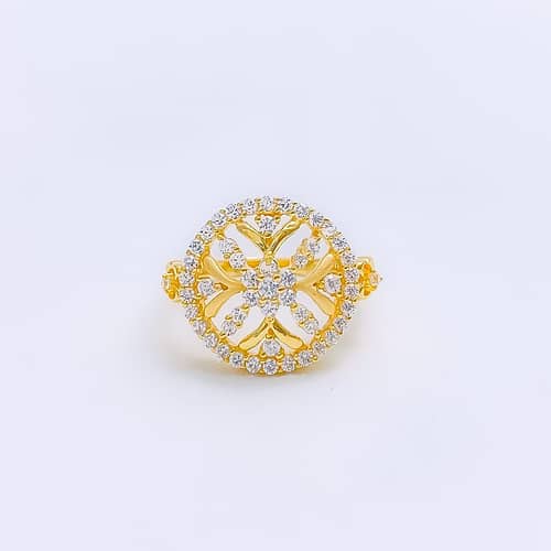 Stunning Halo Flower Ring - Image 2