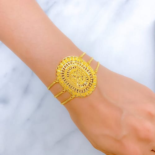 Oval Dome Statement Bracelet - Image 3