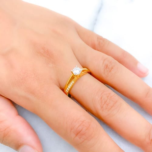 Dainty Evergreen CZ Ring - Image 3