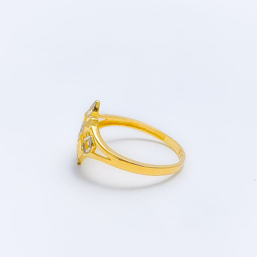 Sparkling Dual Tone Geometric Ring - Image 4