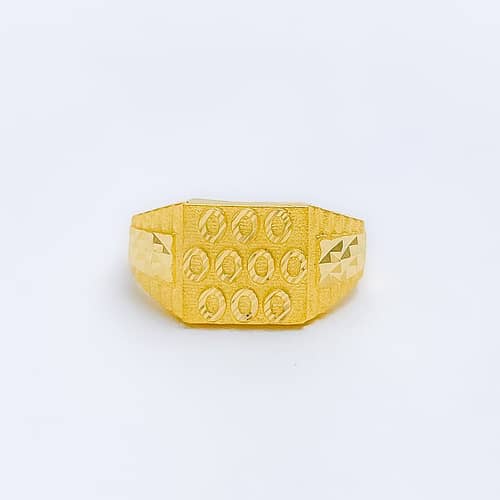 Magnificent Oval Accented Men's Ring