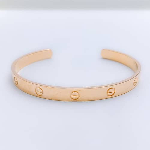 Distinct Engraved Rose Gold Cuff - Image 5