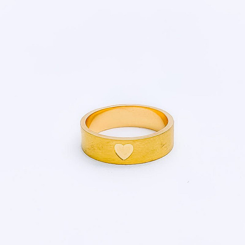 Modern Smooth Finish Heart Band