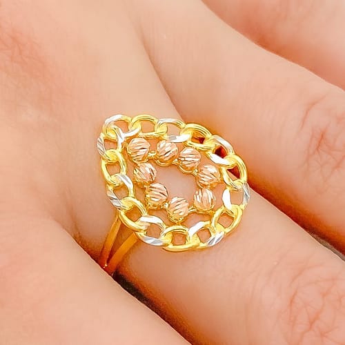 Plush Beaded Pear Ring - Image 3