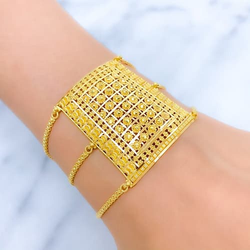 Stunning Rectangle Statement Bracelet - Image 3