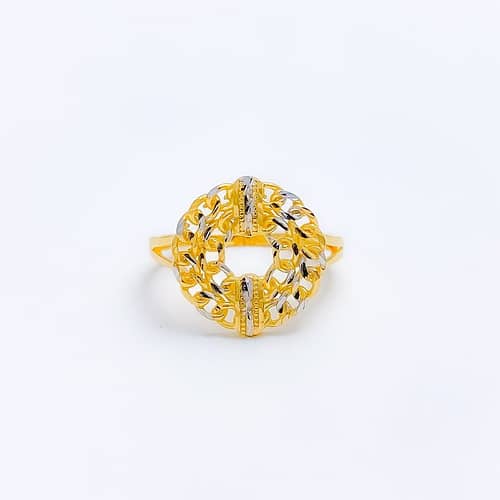 Shiny TwoTone Chain Link Ring