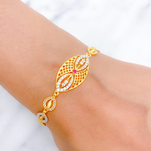 Ritzy CZ Link Bracelet