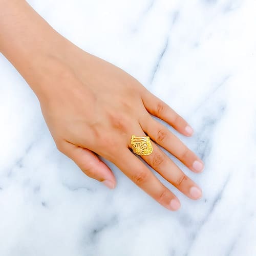 Magnificent Asymmetrical Gold Ring - Image 4