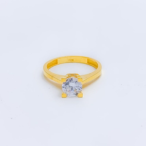 Sleek Sophisticated CZ Solitaire Ring