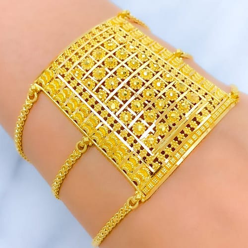 Stunning Rectangle Statement Bracelet - Image 4
