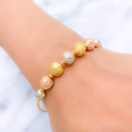Modern Striped Wire Bracelet - Image 2