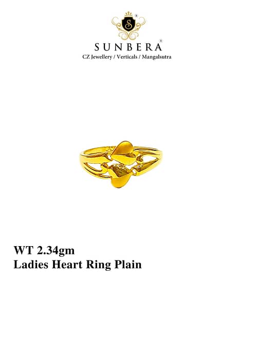 Ladies Heart Plain Ring No 19