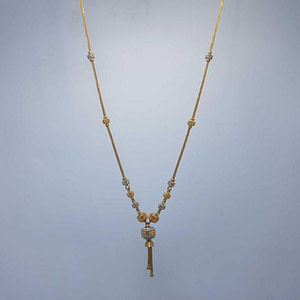 Designer Gold Chain With Attached Pendent