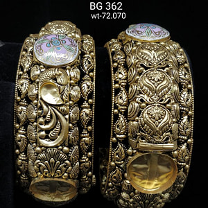 Latest Design Gold Ghat Kara Bangles for Woman